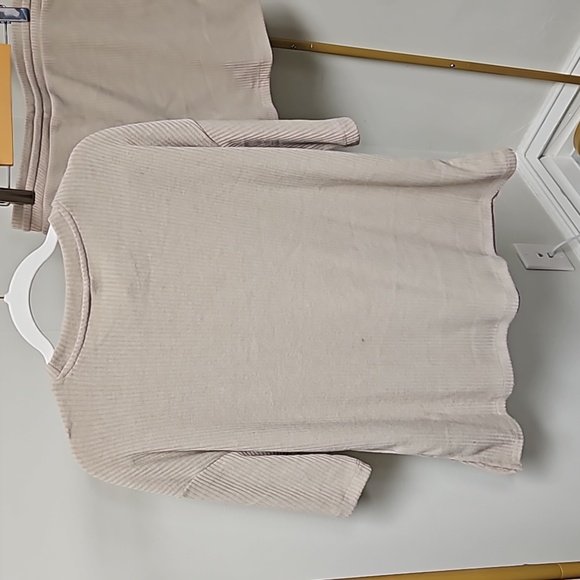 'Wishlist' Beige Ribbed Lounge Set - Picture 3 of 9